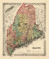 Maine State Map 1855, Maine State Map 1855